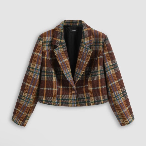 Cider Tweed Notched Collar Blazer 1X - Picture 1 of 7